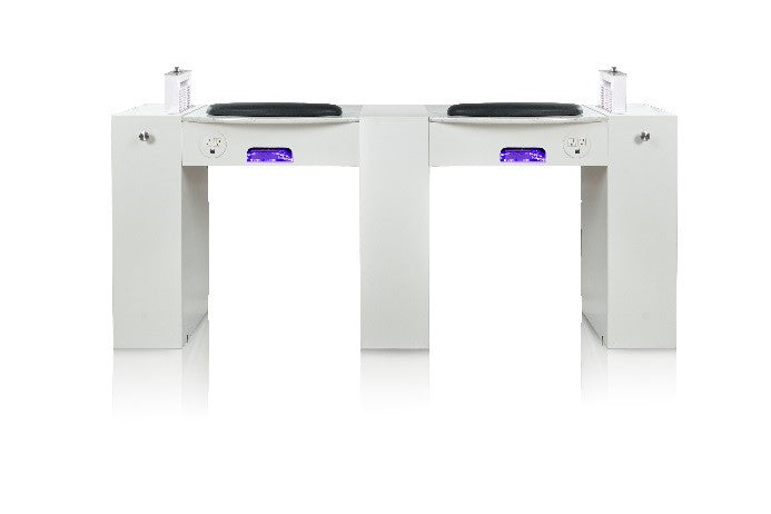 Alfalfa SaniSmart IMC Double Nail Table featuring ventilation for comfort