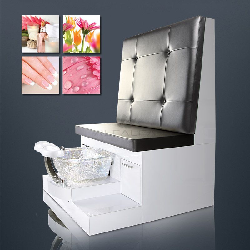 Elegant Pearl Pedicure Spa Chair in Royal White - Relax in Style