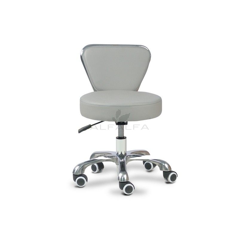 Ergonomic Mani-Pedi Stool by Alfalfa Featuring High Cylinder for Comfort