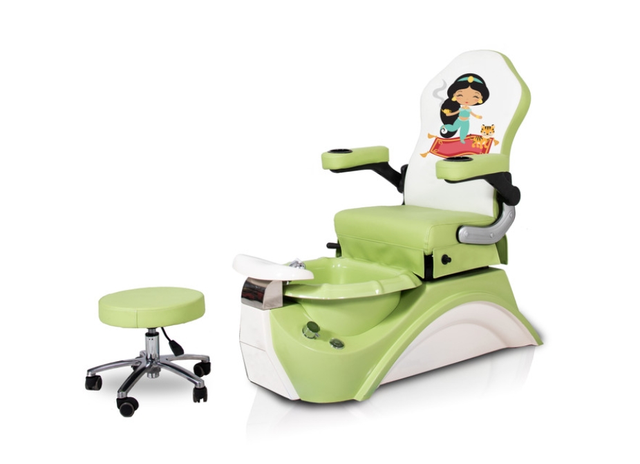 Green Princess Jasmine Kid's Pedicure Spa - A magical spa chair for little princesses