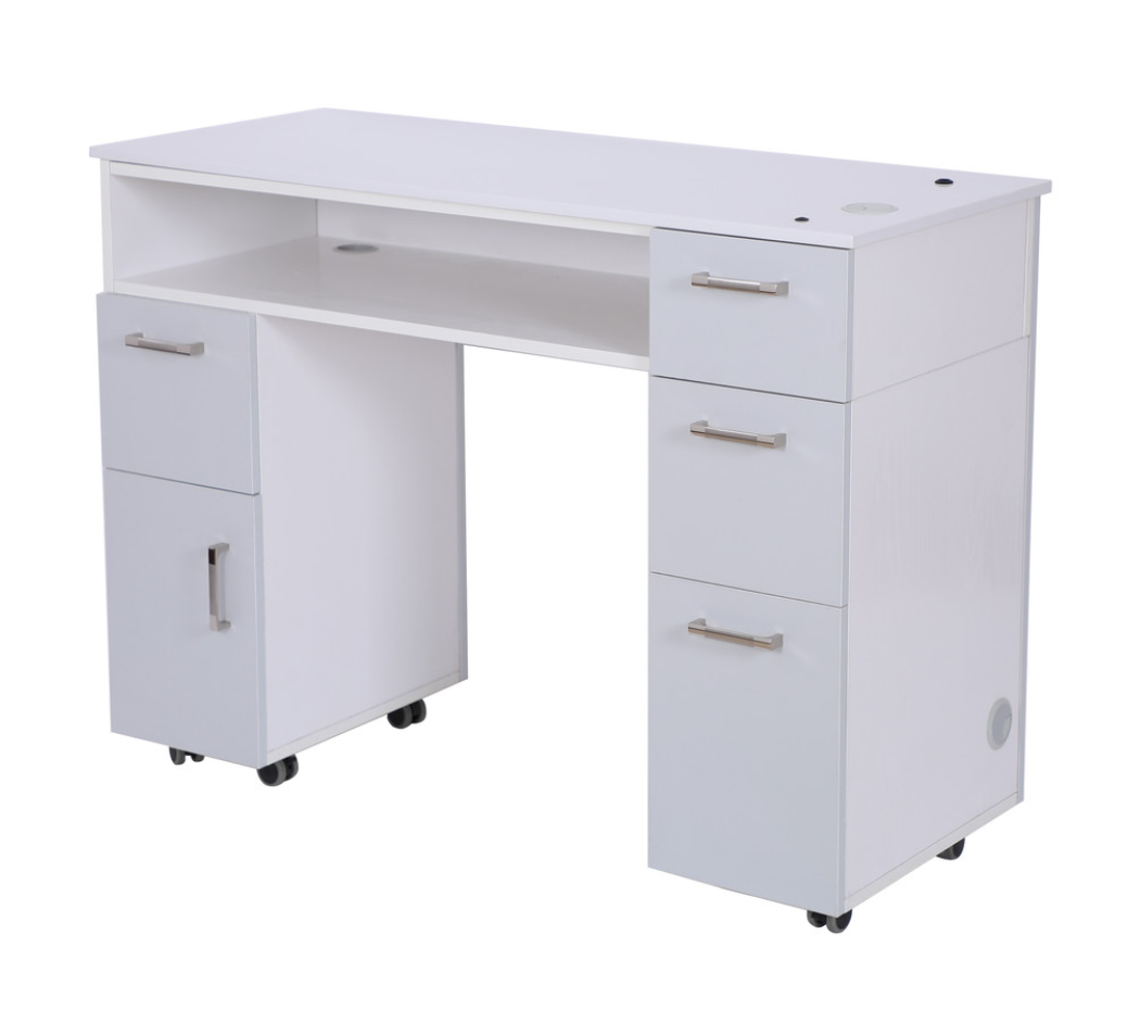 Milan Manicure Table - Organize your manicure tools and supplies with ease