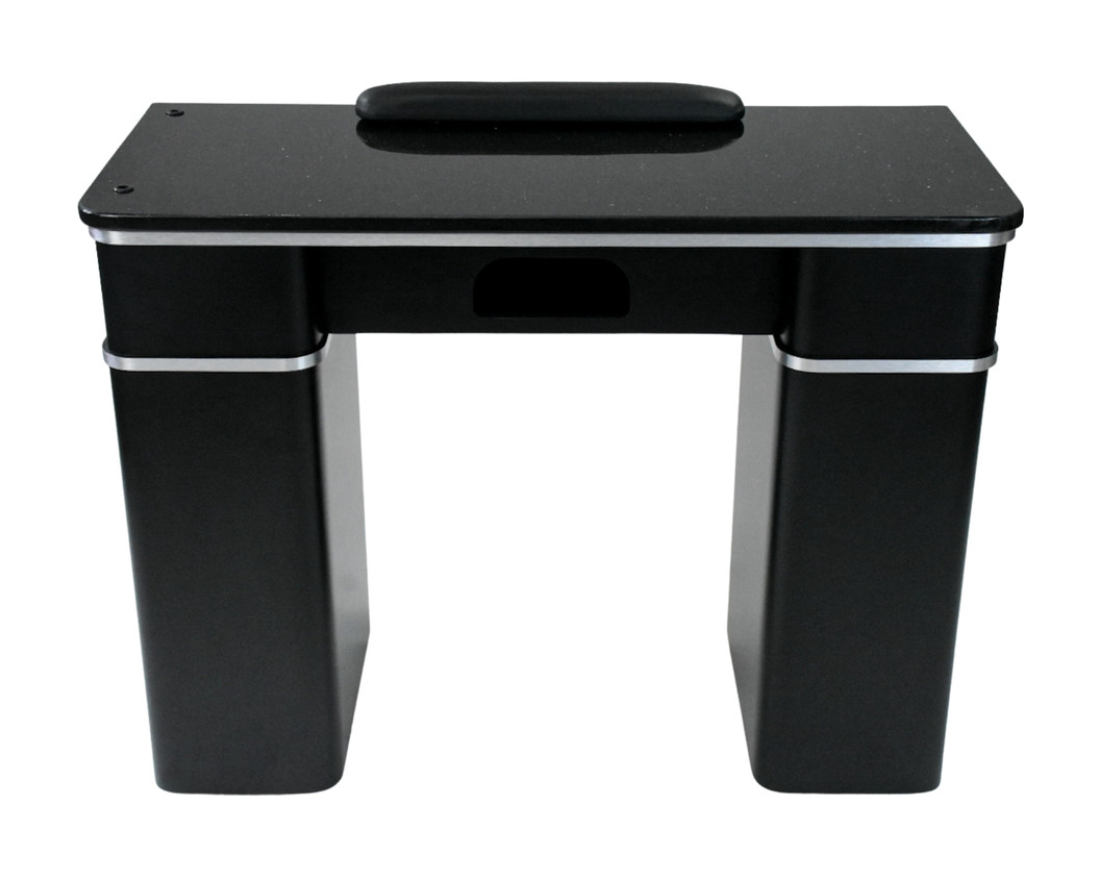 Sonoma II Manicure Table (Silver Trim) - Enhance your salon with this modern manicure table