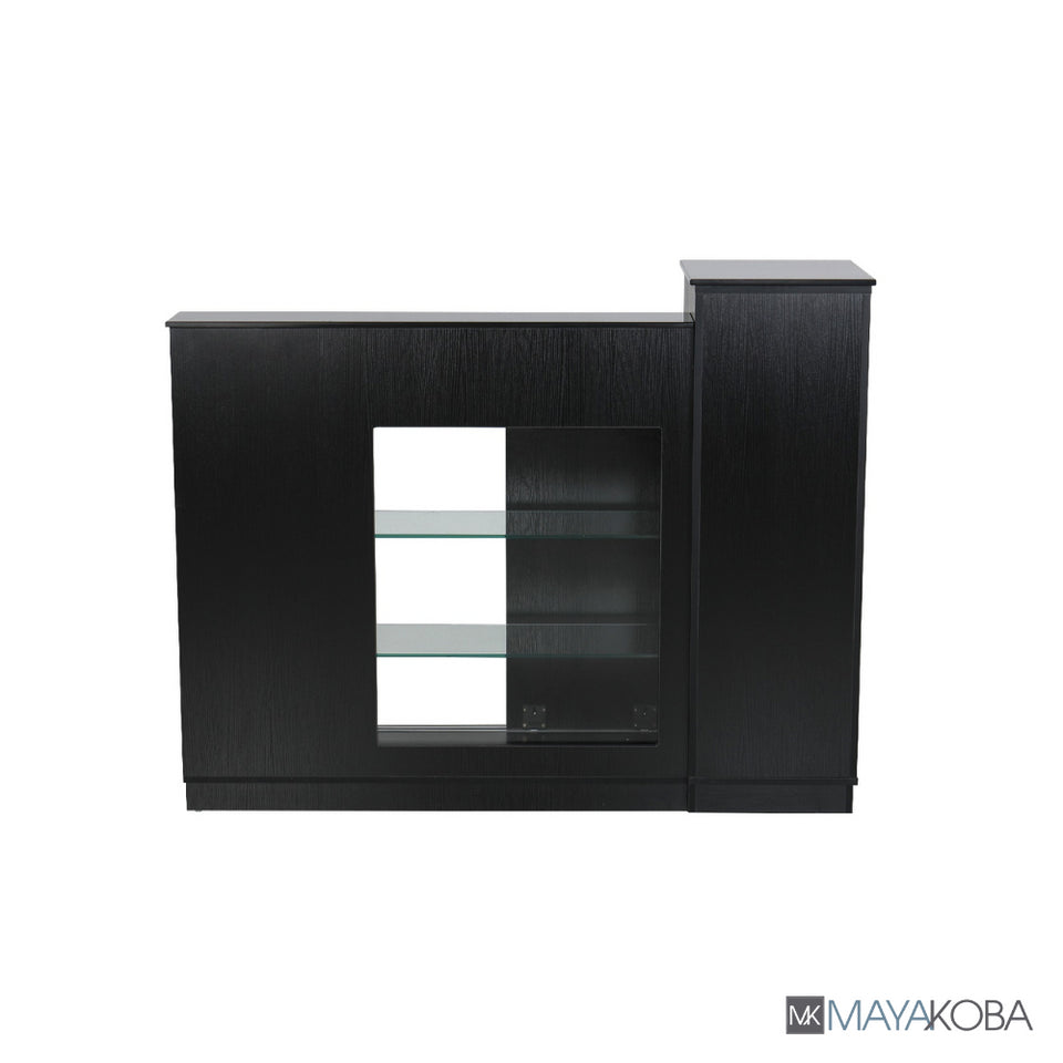 Glasglow Reception Table with Display - Professional and modern front desk solution