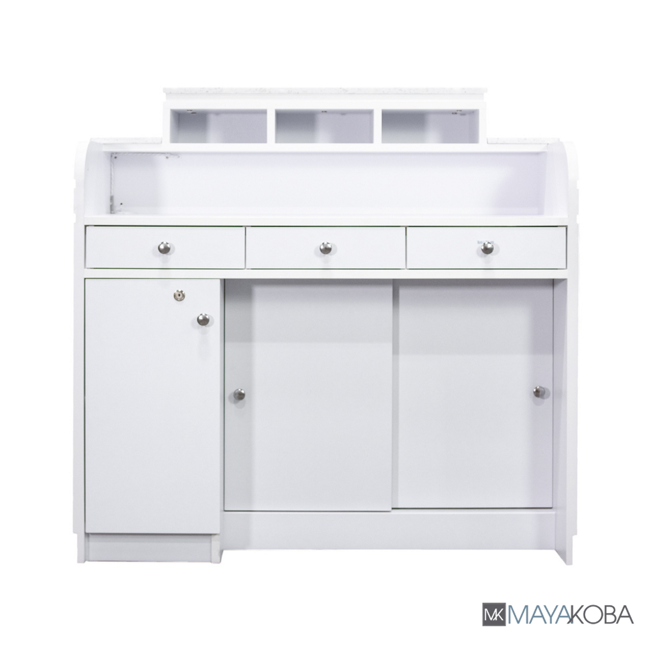 Functional Napa Reception (Square) - Organize your reception area with this versatile desk