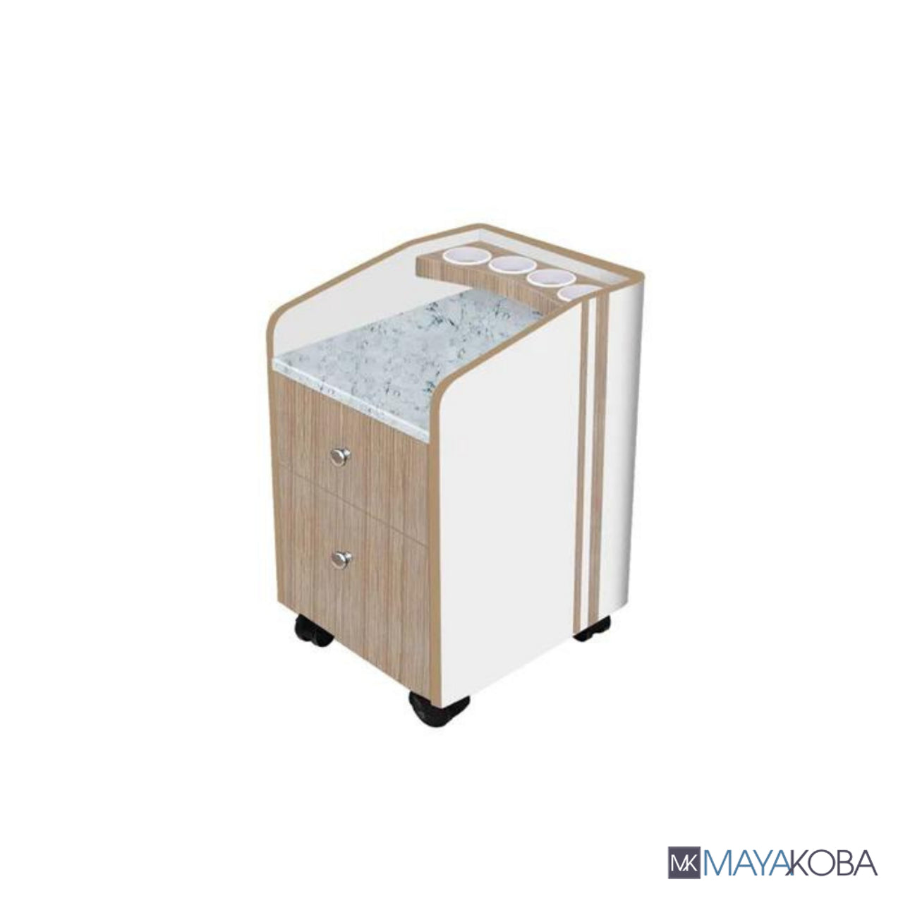 Nova II Pedicure Trolley - Professional organizer for salon pedicure stations