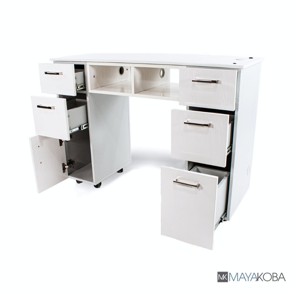 Seneca Manicure Nail Table - Enhance the client experience with this ergonomic work surface