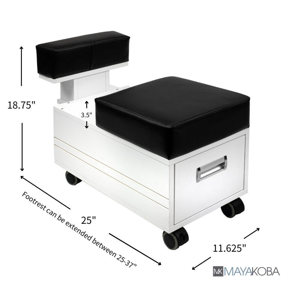 Comfortable Alera Pedicart Stool - Enhance your pedicure cart with this ergonomic seating option