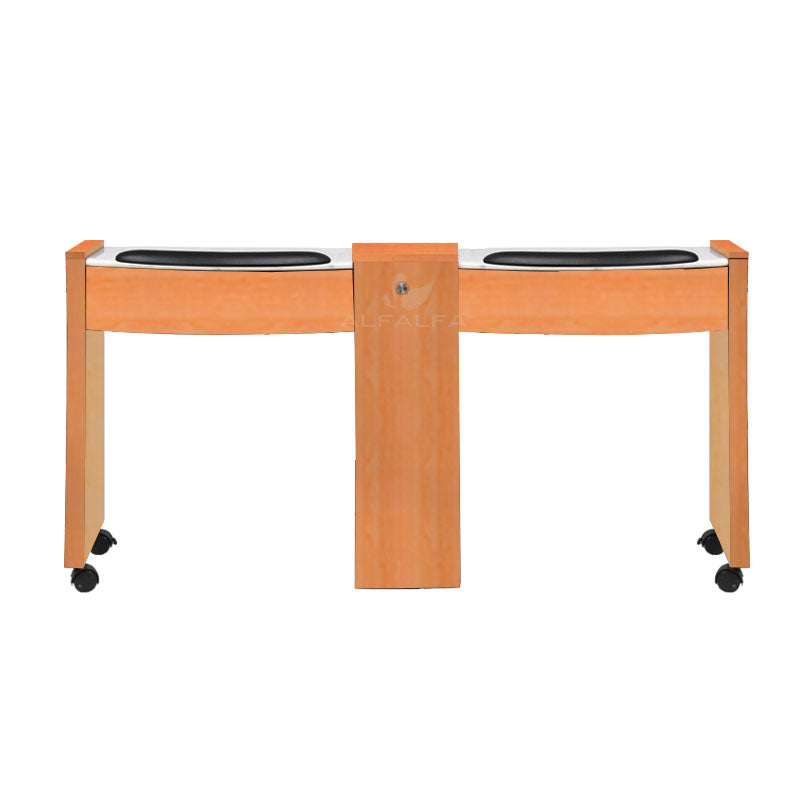 Classic Space Saver Double Nail Table - Ideal for Salons