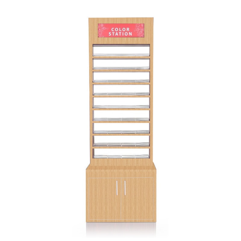 Durable Wooden Polish Stand Rack - Showcase Your Collection with Elegance