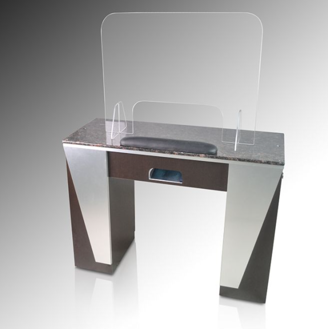 Contemporary Reception Counter Acrylic Screen for Spa Salon - Stylish and Functional Privacy Solution