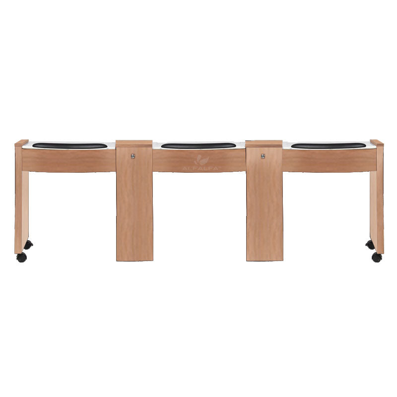 Ergonomic Triple Nail Table for Comfortable Work