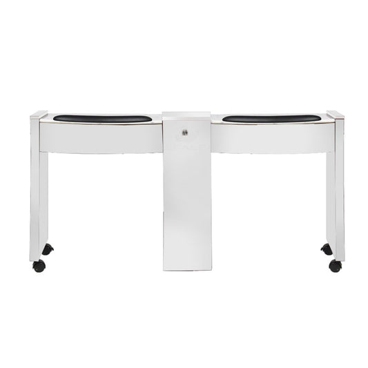 Space-Saving Double Nail Table with Luxurious Design