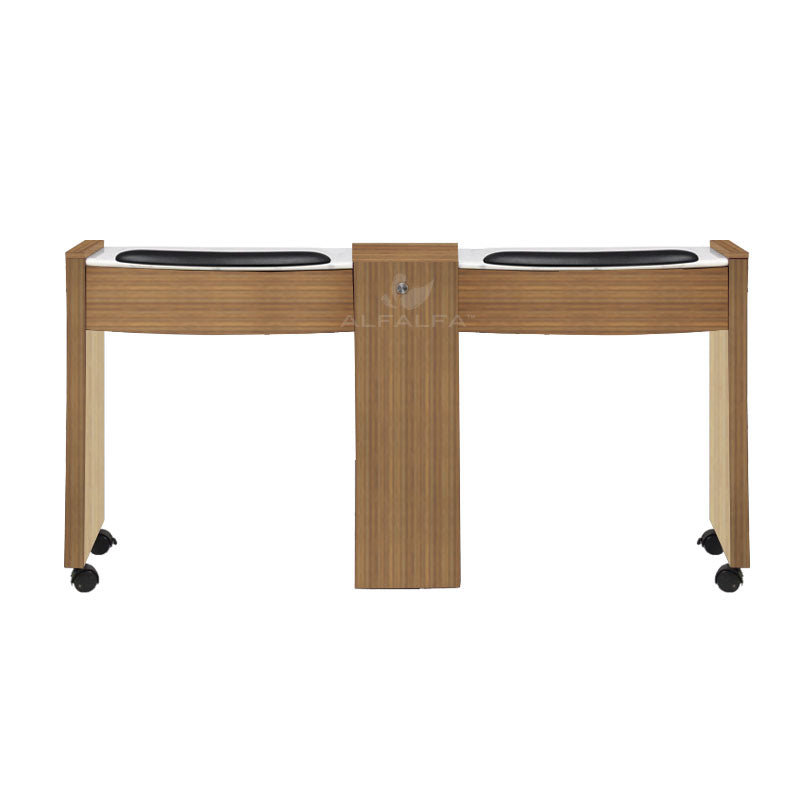 Classic Space Saver Double Nail Table - Easy to Clean and Maintain