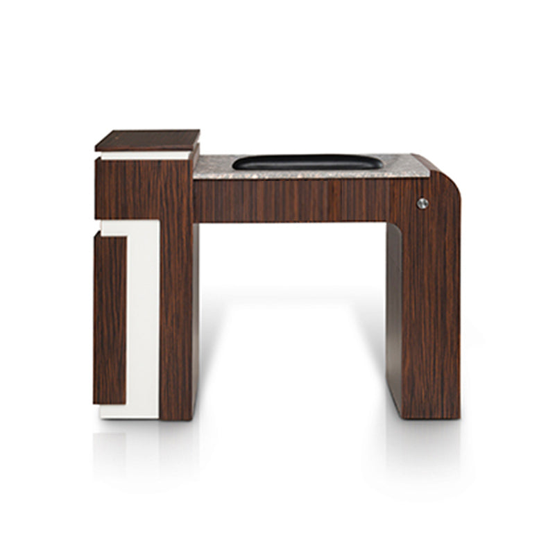 Beniko Nail Table in White Fino - Front View