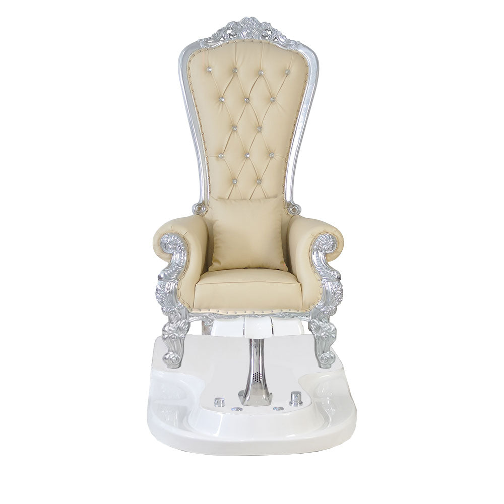 Pamper Yourself with the Royal White Pearl Pedicure Spa Chair