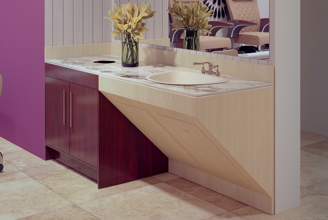 Contemporary Single Sink Cabinet - Space-Saving Storage Solution
