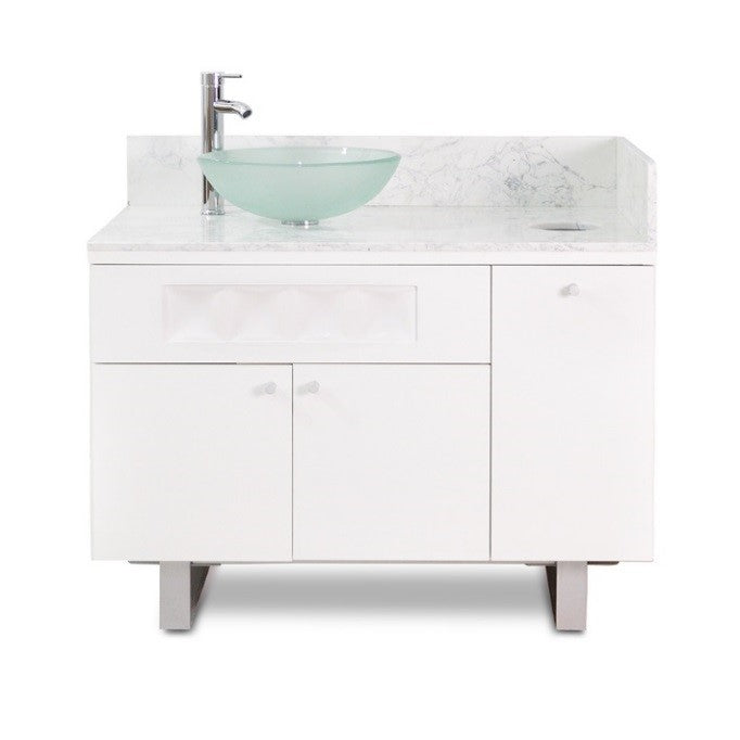 Regis Single Sink with Marble Top 42 in - Stylish and Functional Bathroom Fixture