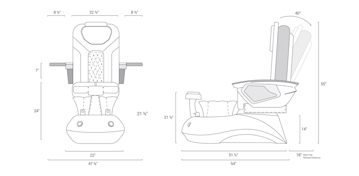 LOTUS II Pedicure Spa with DX Chair Top Mayakoba