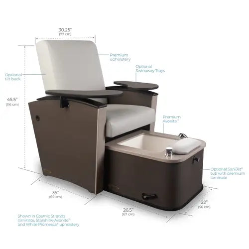 Relax and Rejuvenate with the Mystia Manicure/Pedicure Chair and Plumbed Hydrotherapy Tub