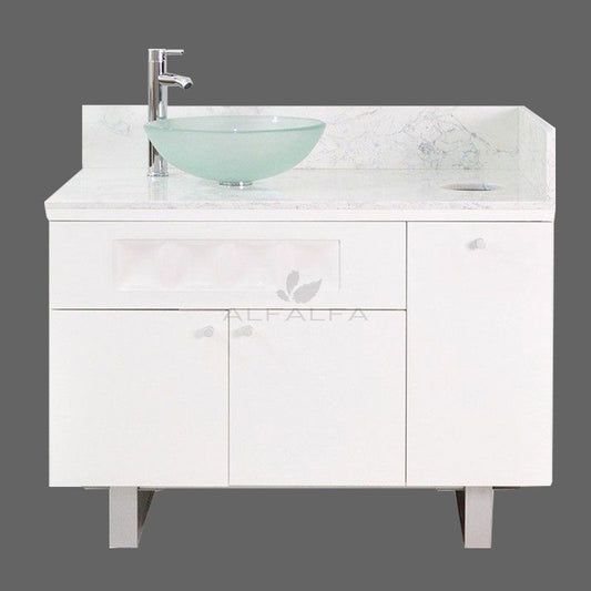 Regis Single Sink with Marble Top 42 in - Elegant and Luxurious Bathroom Vanity