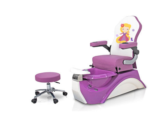 Purple Rapunzel Kid's Pedicure Spa - A magical spa chair for little princesses