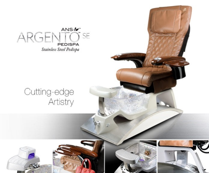 Argento Pedicure Spa Square Sink Chair - Luxurious and Comfortable