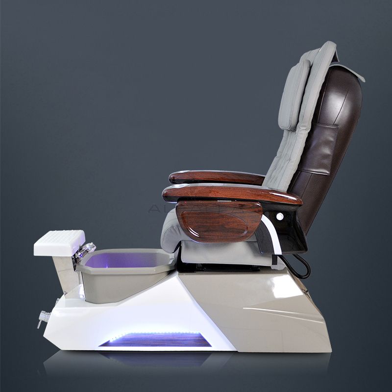 Modern Pedispa Chair in Royal White Pearl for Ultimate Comfort