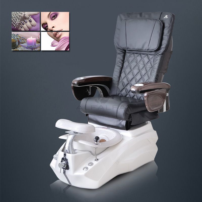 Luxurious Royal White Pearl Pedispa Chair with Comfortable Seating