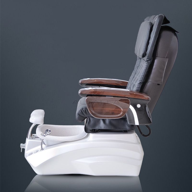 Modern Pedispa Chair in Royal White Pearl for Ultimate Comfort