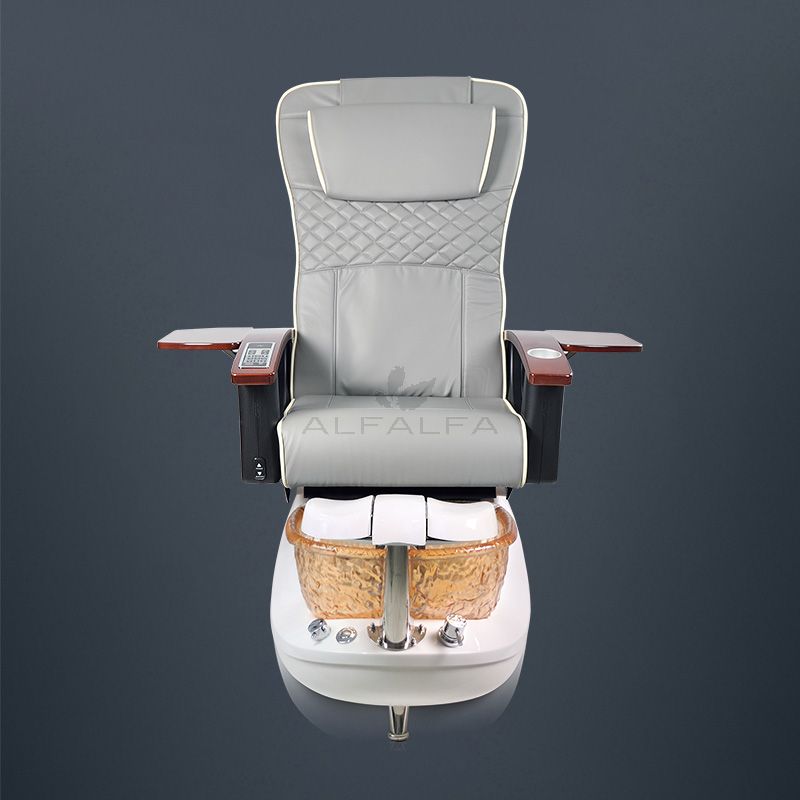 Elegant Pearl Pedicure Spa Chair in Royal White - Relax in Style