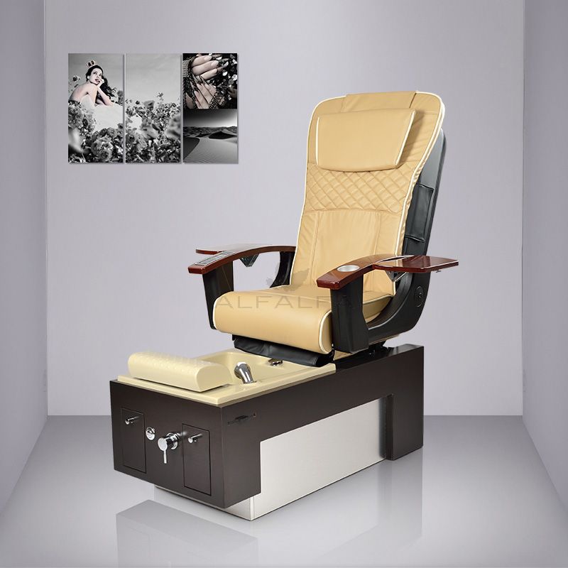 Luxurious Royal White Pearl Pedispa Chair with Comfortable Seating