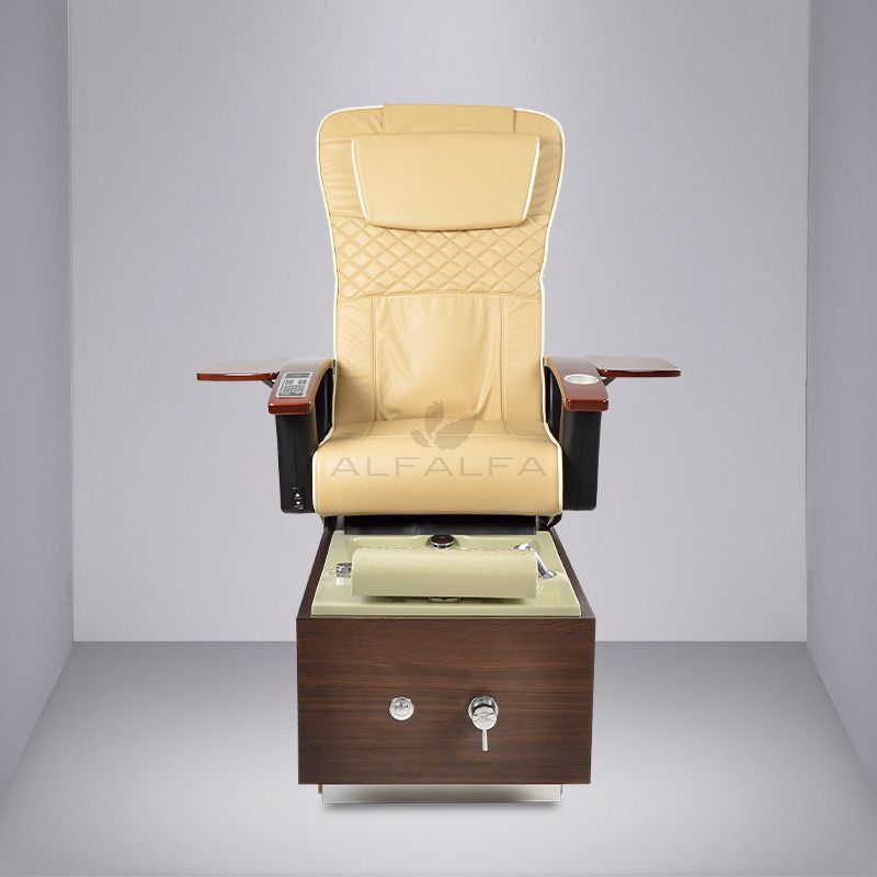 Elegant Pearl Pedicure Spa Chair in Royal White - Relax in Style