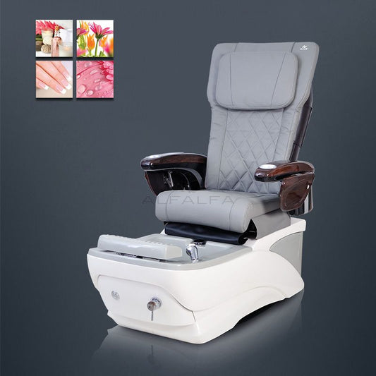 Luxurious Royal White Pearl Pedispa Chair with Comfortable Seating