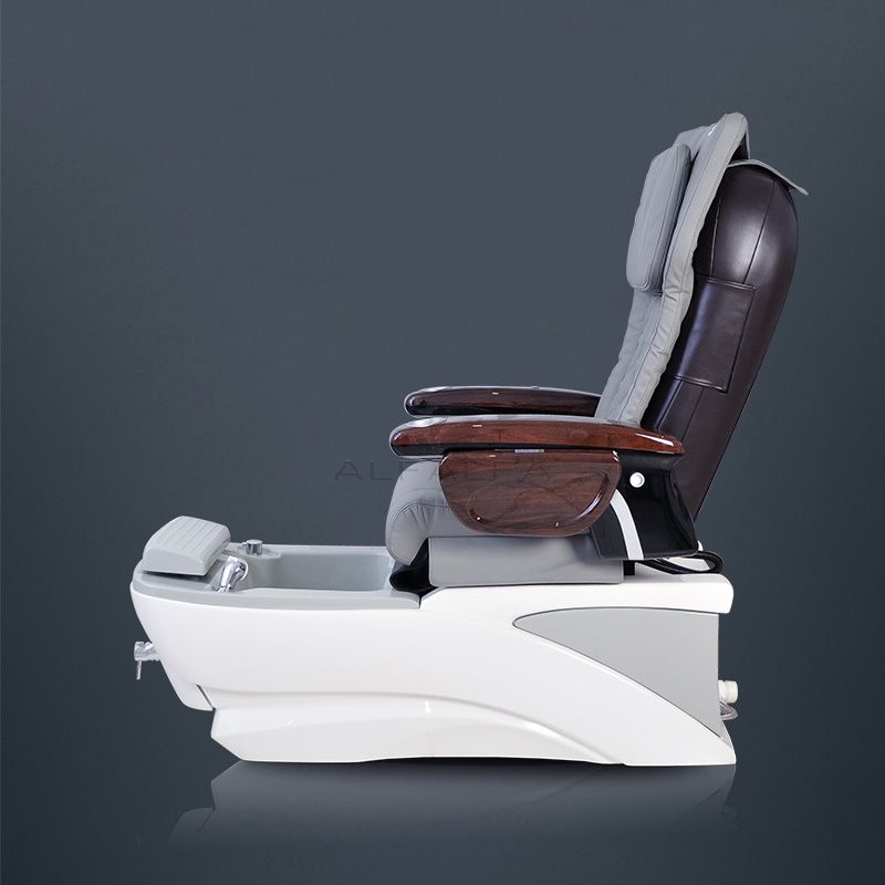 Modern Pedispa Chair in Royal White Pearl for Ultimate Comfort