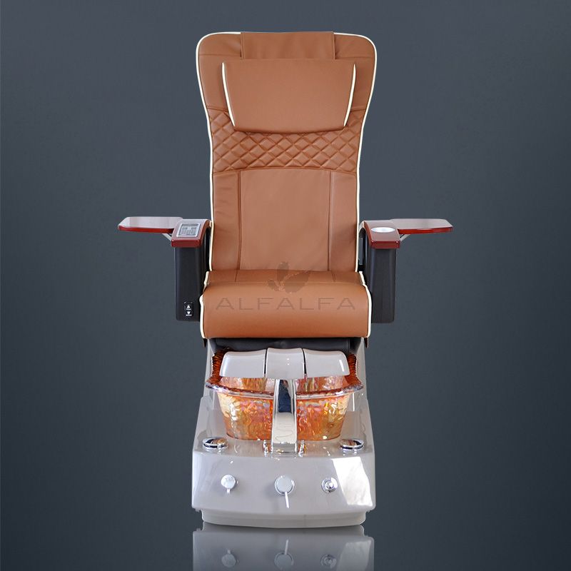 Elegant Pearl Pedicure Spa Chair in Royal White - Relax in Style