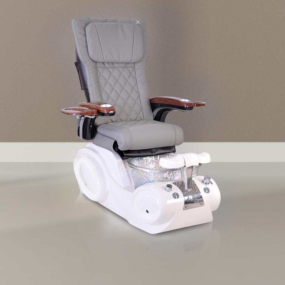 Modern Pedispa Chair in Royal White Pearl for Ultimate Comfort