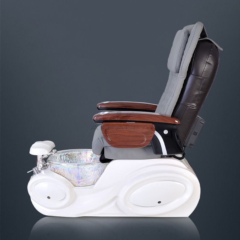 Pamper Yourself with the Royal White Pearl Pedicure Spa Chair