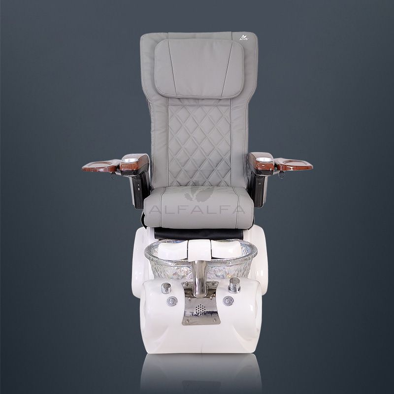 Elegant Pearl Pedicure Spa Chair in Royal White - Relax in Style