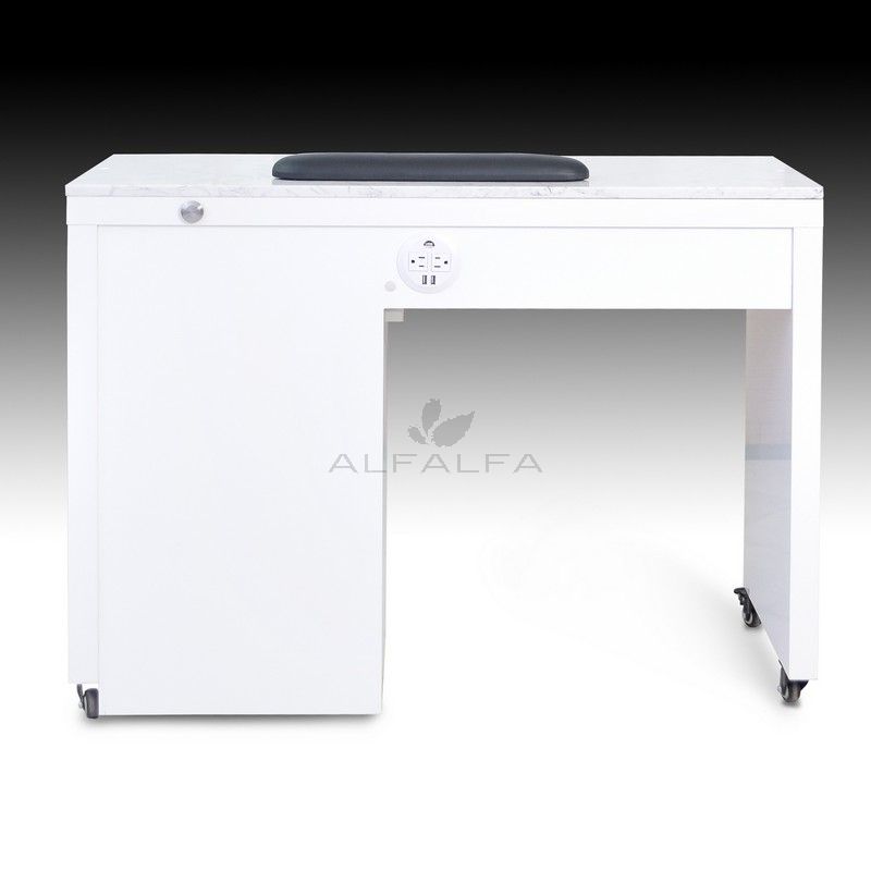 Midori Nail Table 2-in-1 with PediCart - Front View