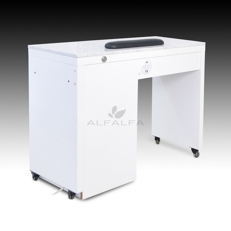 Midori Nail Table 2-in-1 with PediCart - Side View