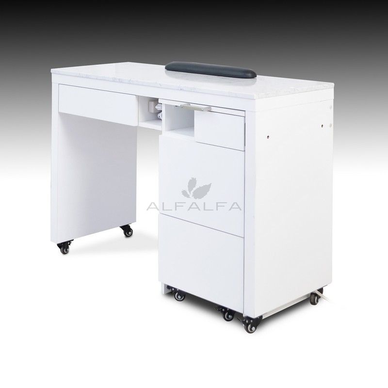 Midori Nail Table 2-in-1 with PediCart - Top View