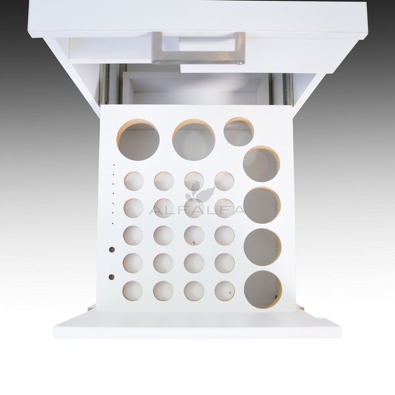 Midori Nail Table 2-in-1 with PediCart - Built-in Storage Drawers