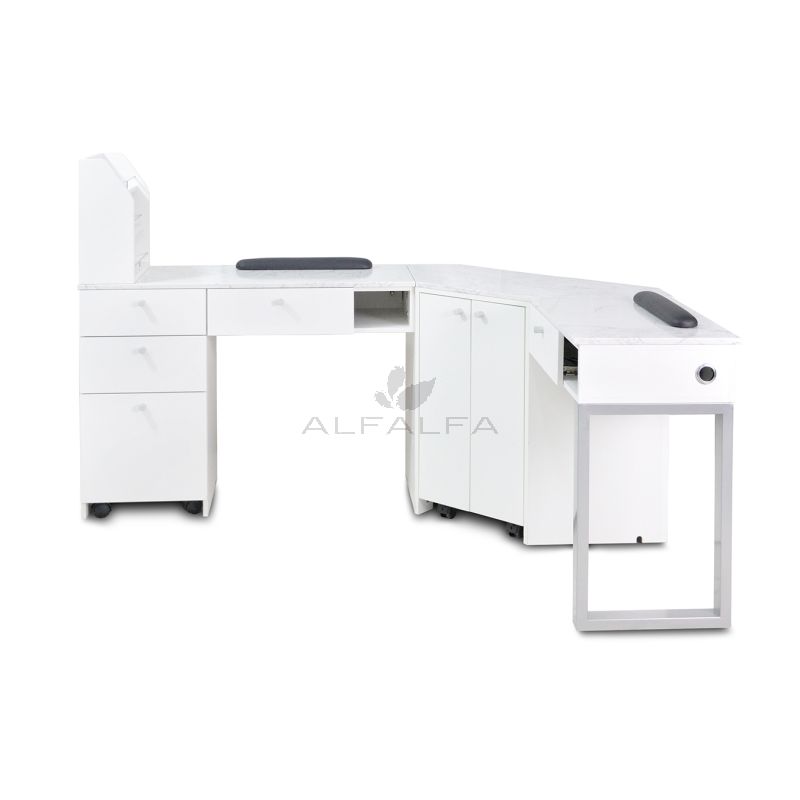 Regis Nail Tables & Corner with Marble Tops by Alfalfa